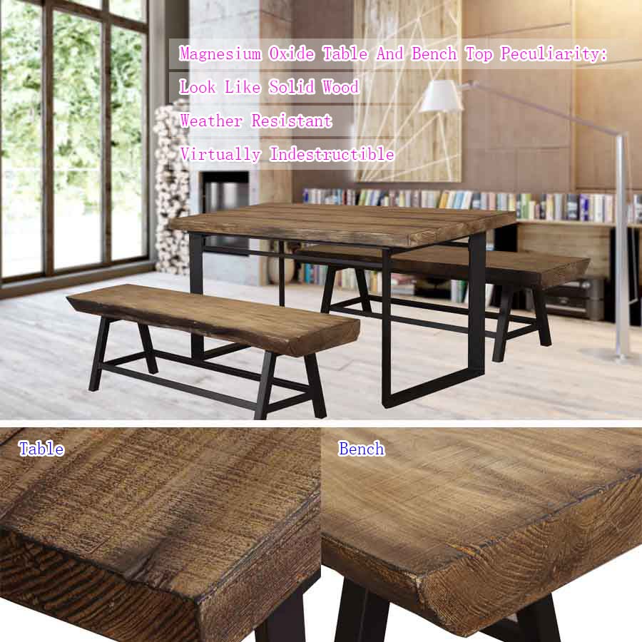 MGO Dining Table With Bench