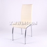 Chrome And Black Leather Metal Dining Chairs AC6021 