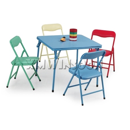 Steel Kids Folding Table And Chairs Set