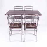 5 Piece Grey Metal Frame Dining Room Sets AA0210 