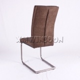 PU Leather Brushed Metal Dining Room Chairs With Nickel AC6290 