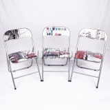 Cheap Metal Printing Padded Folding Chairs AC0030 