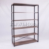 6 Shelf Metal MDF Bookcases Shelves With Metal Legs AE5020 & AE5030 