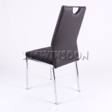 Modern Black Metal And Leather Dining Room Chairs AC6321 