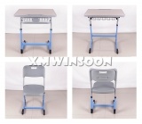 Wholesale Adjustable School Desk And Chair With Metal Frame AA9040 