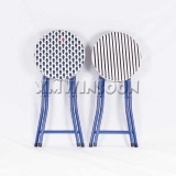 Pattern Metal Thick Padded Folding Stool AC0014 