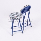 Pattern Metal Thick Padded Folding Stool AC0014 