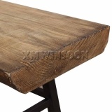 Rustic Dining Bench Seat With Magnesium Oxide Top AC9200 