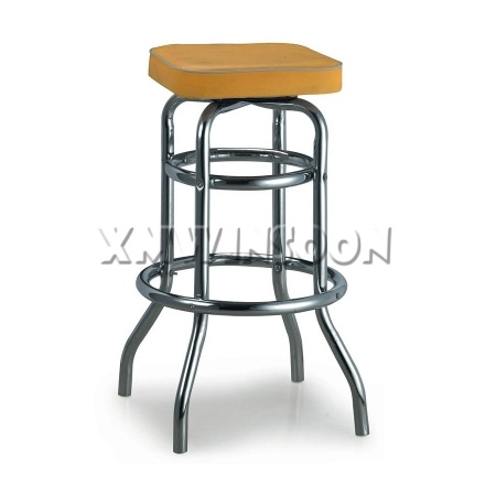 Metal Padded Swivel Bar Stools Without Back